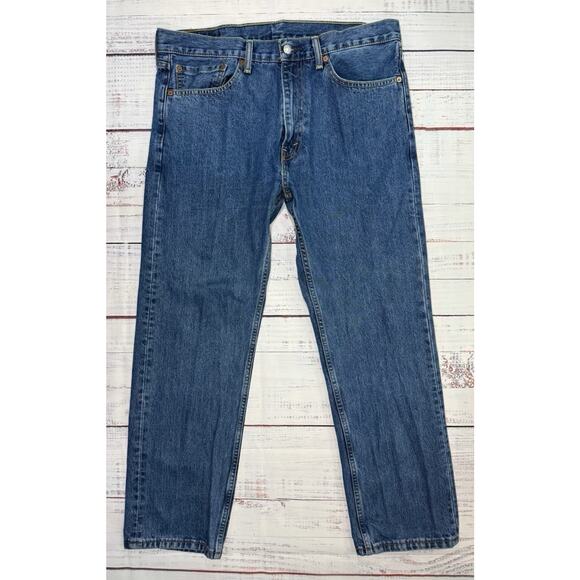 Levi's Other - Levi's 505 Jeans Men's Size 36 X 30 Regular Fit Flex Medium Stone Wash Denim
